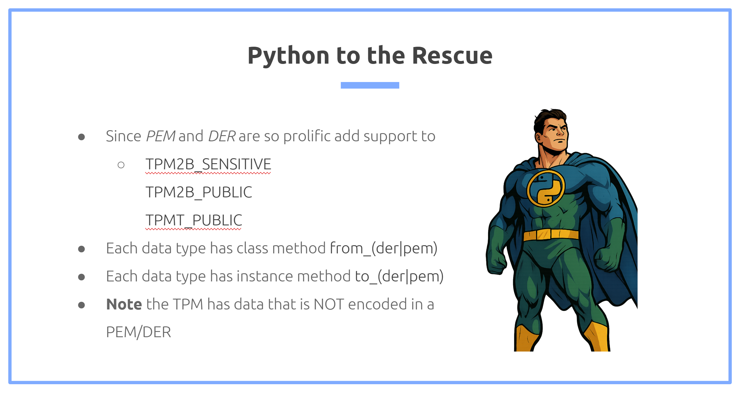 Trusted Computing 2202: TPM 2.0 Programming using Python and the tpm2-pytss libraries TC2202
